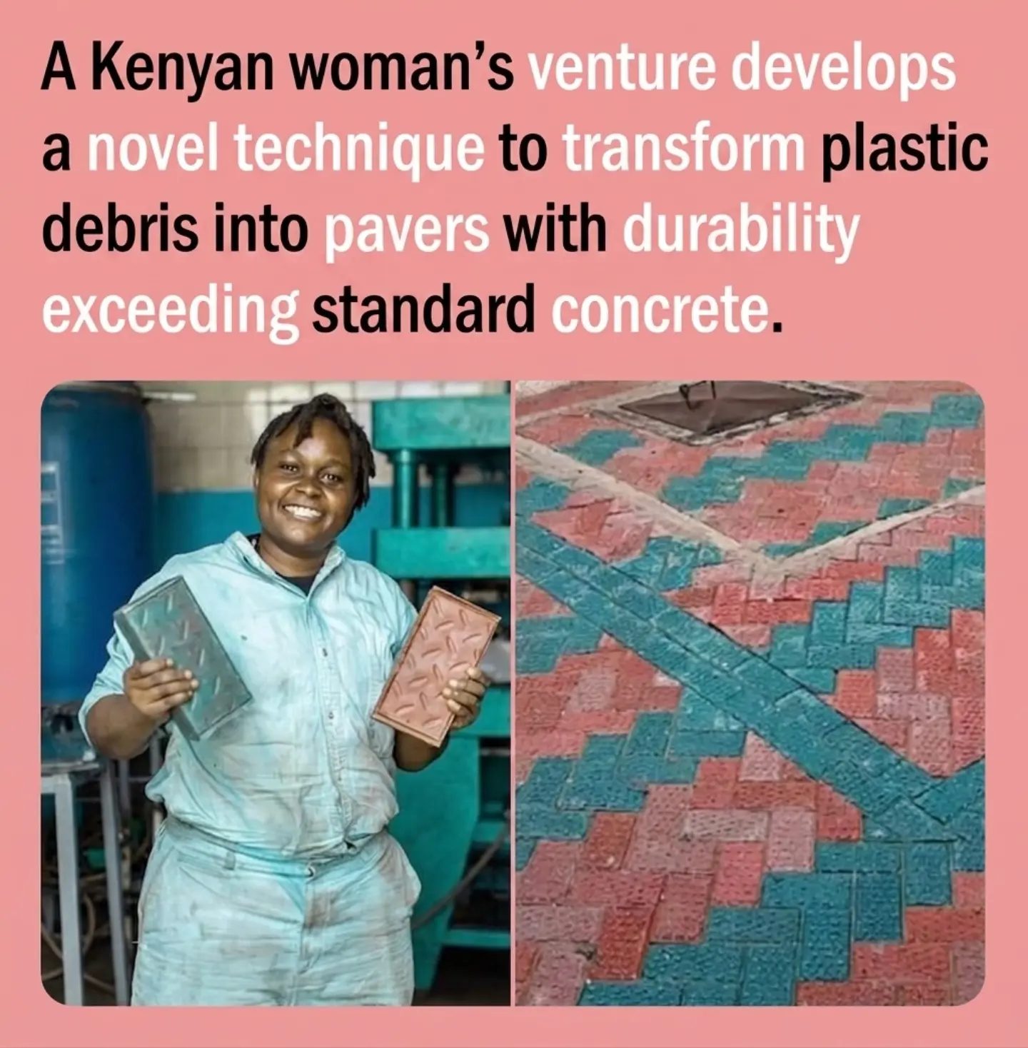 Kenyan Innovation: Turning Plastic Waste into Durable Pavers