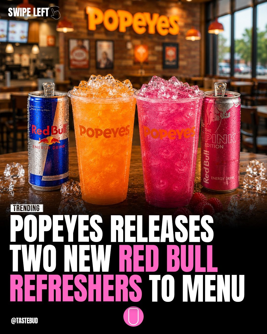 Popeyes Launches Red Bull-Based Refreshers