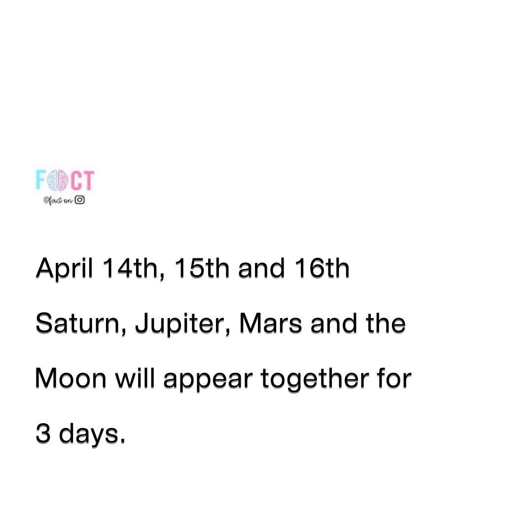 The Rare April Alignment of Saturn, Jupiter, Mars, and the Moon