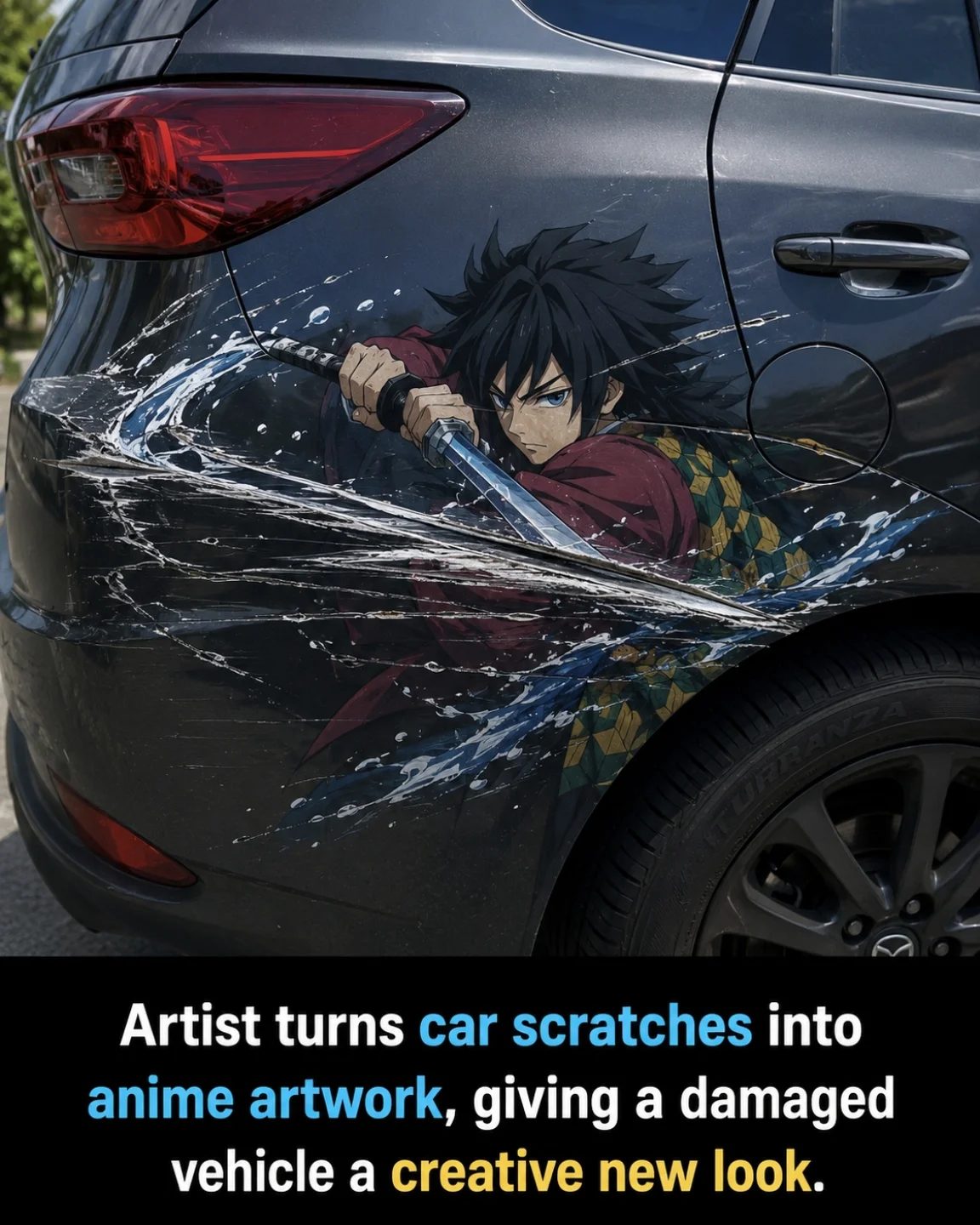 Transforming Car Scratches into Anime Art