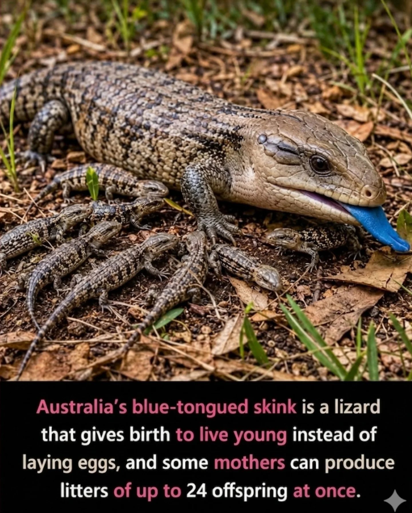 Blue-Tongued Skink: Live Birth and Defense Tactics