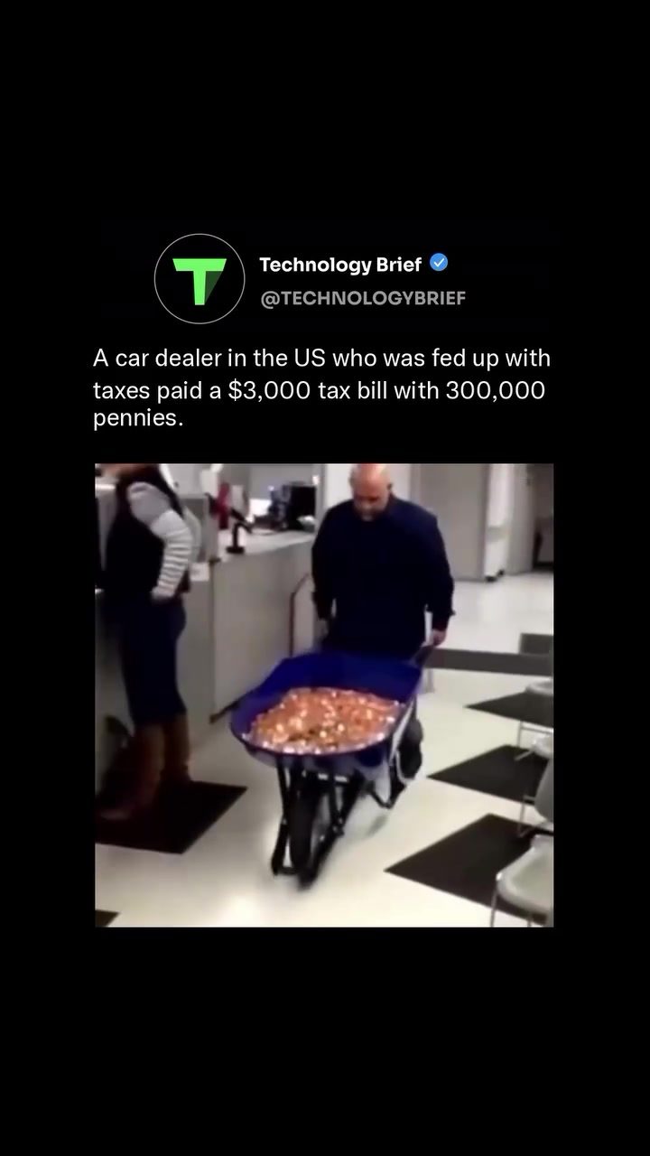 Man Pays $3K Tax Bill with 300K Pennies, Frustrates DMV