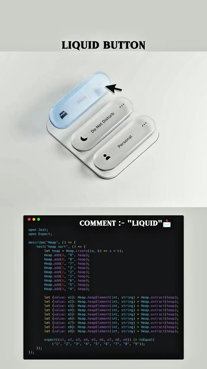 Unveiling the Liquid Button Animation: Heap Sort in Motion