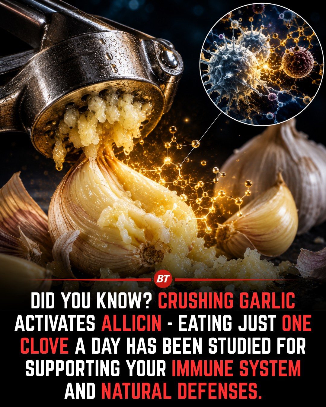 Garlic's Secret: How Crushing Unlocks Immune-boosting Power
