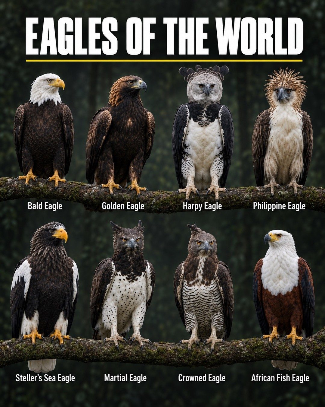 Eagles of the World: Species and Adaptations