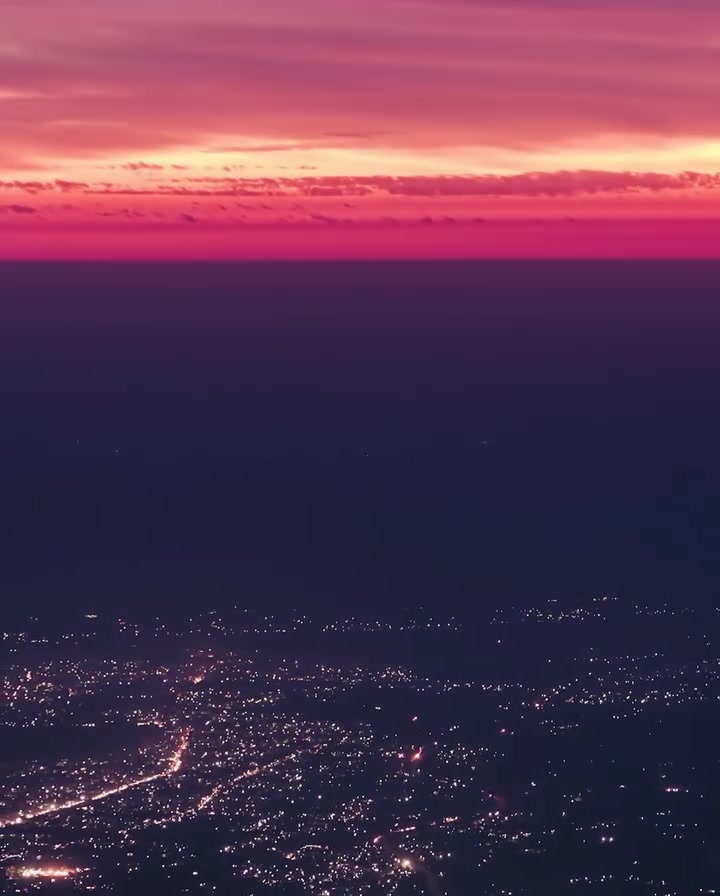 Night Cityscape Aerial Views