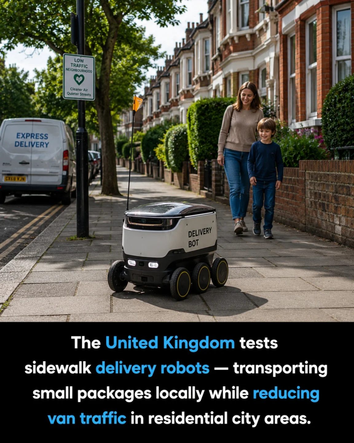 UK Tests Sidewalk Delivery Robots to Cut Residential Van Traffic
