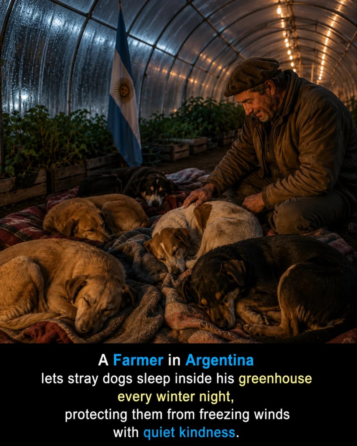 Farmers in Argentina Offer Stray Dogs a Warm Shelter in His Greenhouse