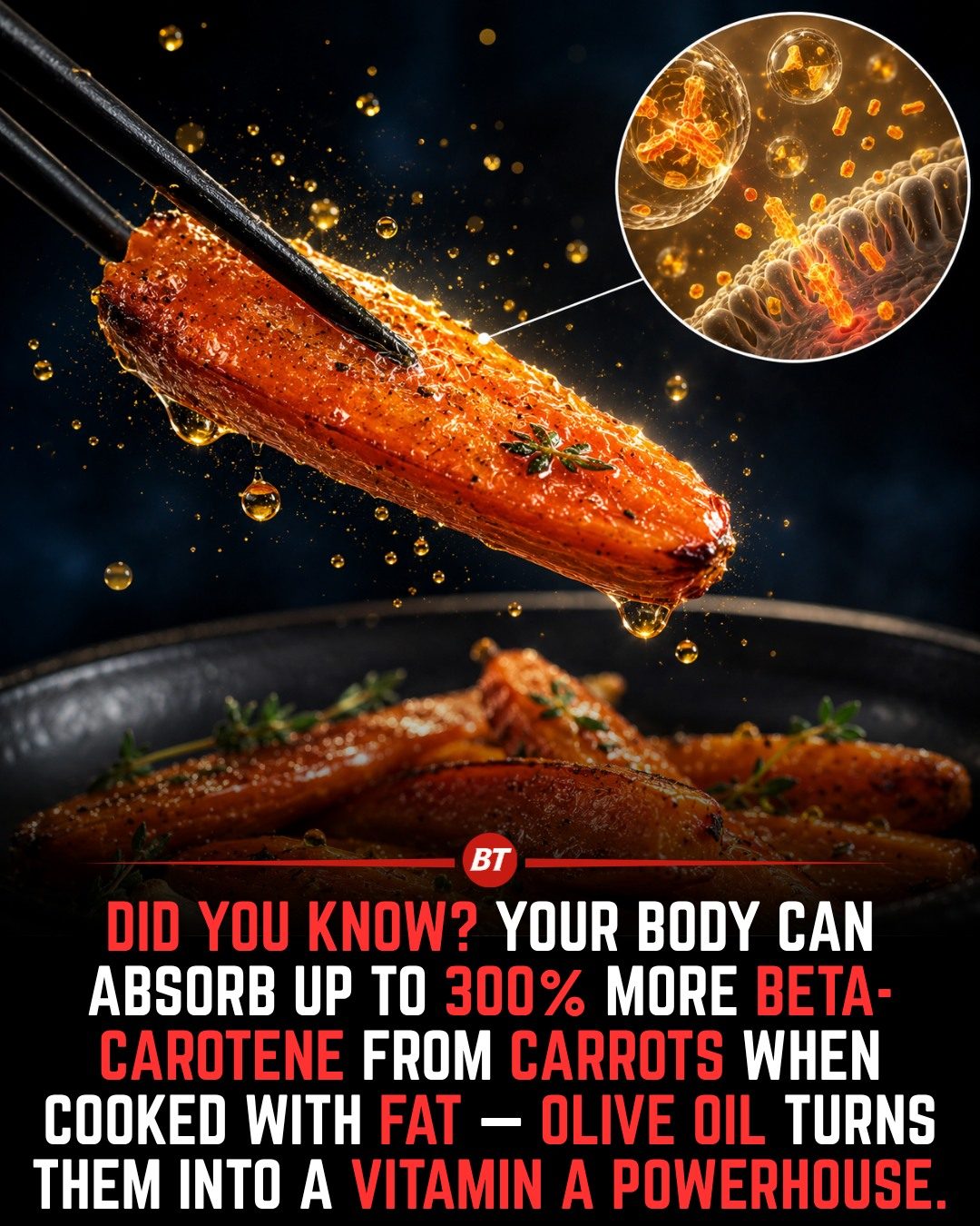 **Cook Carrots with Fat for 300% More Vitamin A**