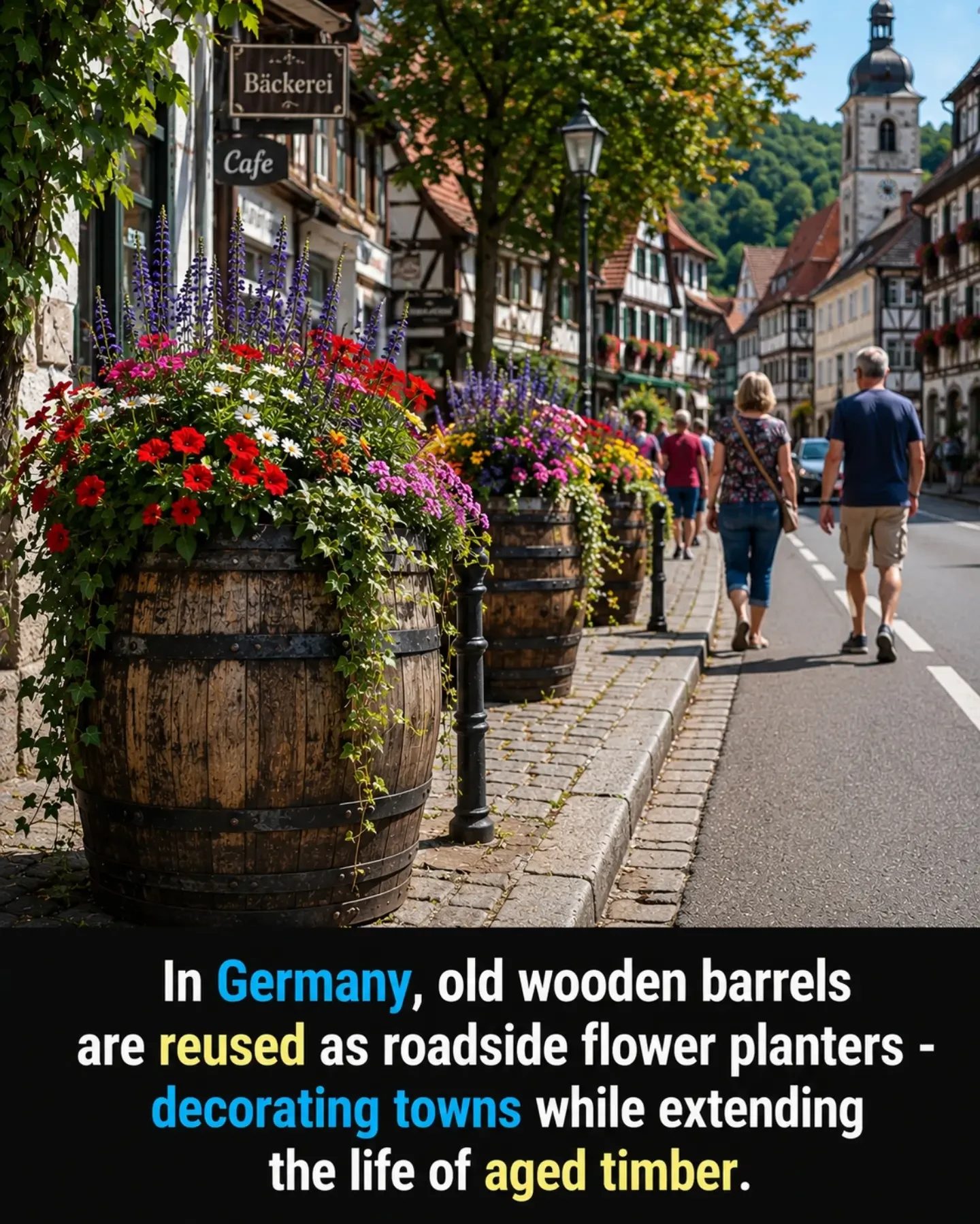 Repurposing Old Barrels: A Sustainable Tradition in German Towns