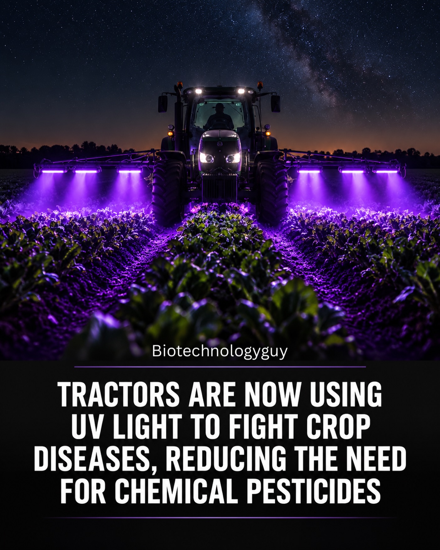 Tractor UV Light for Crop Disease Control