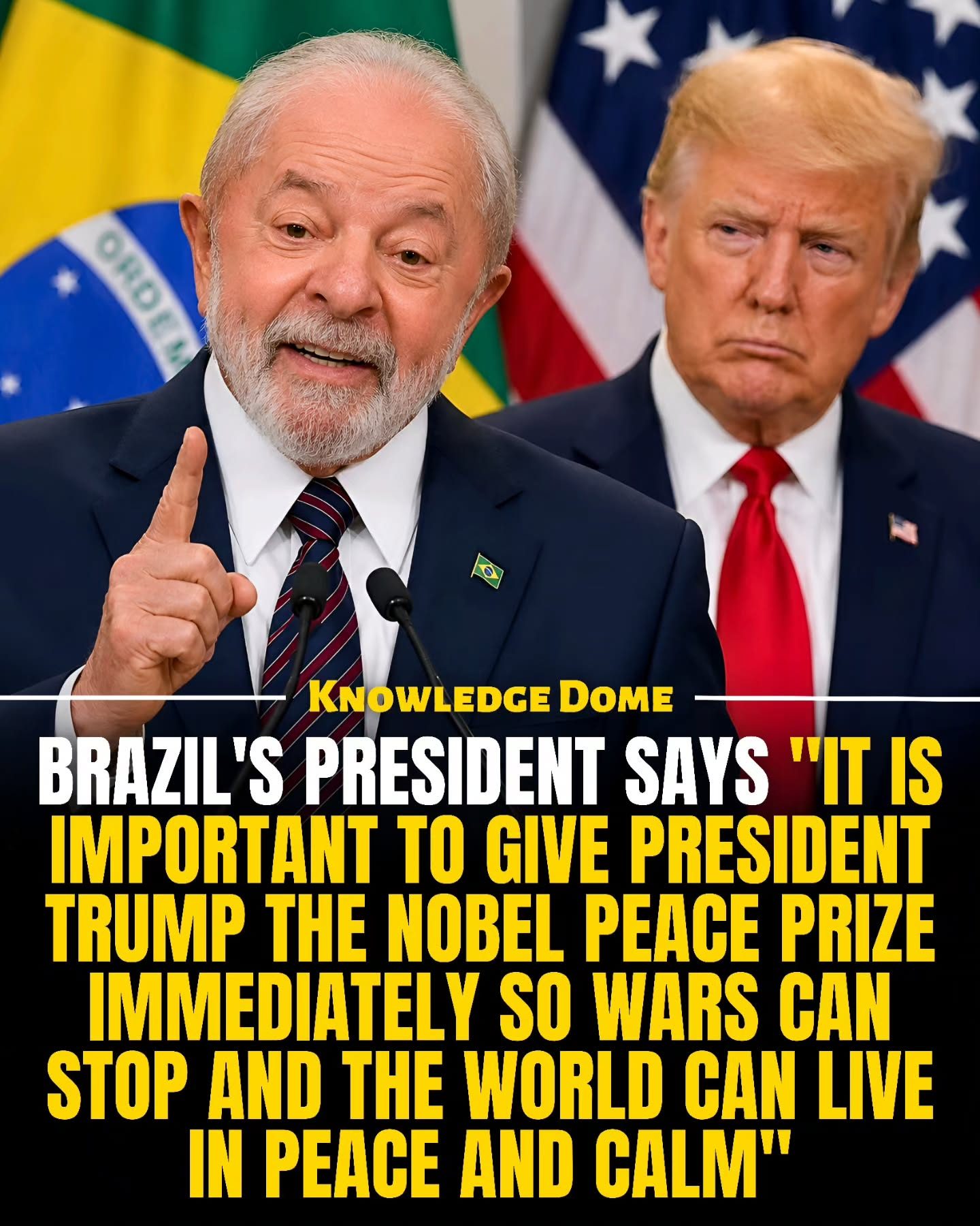 Lula Jokes About Trump's Nobel Peace Prize Claim