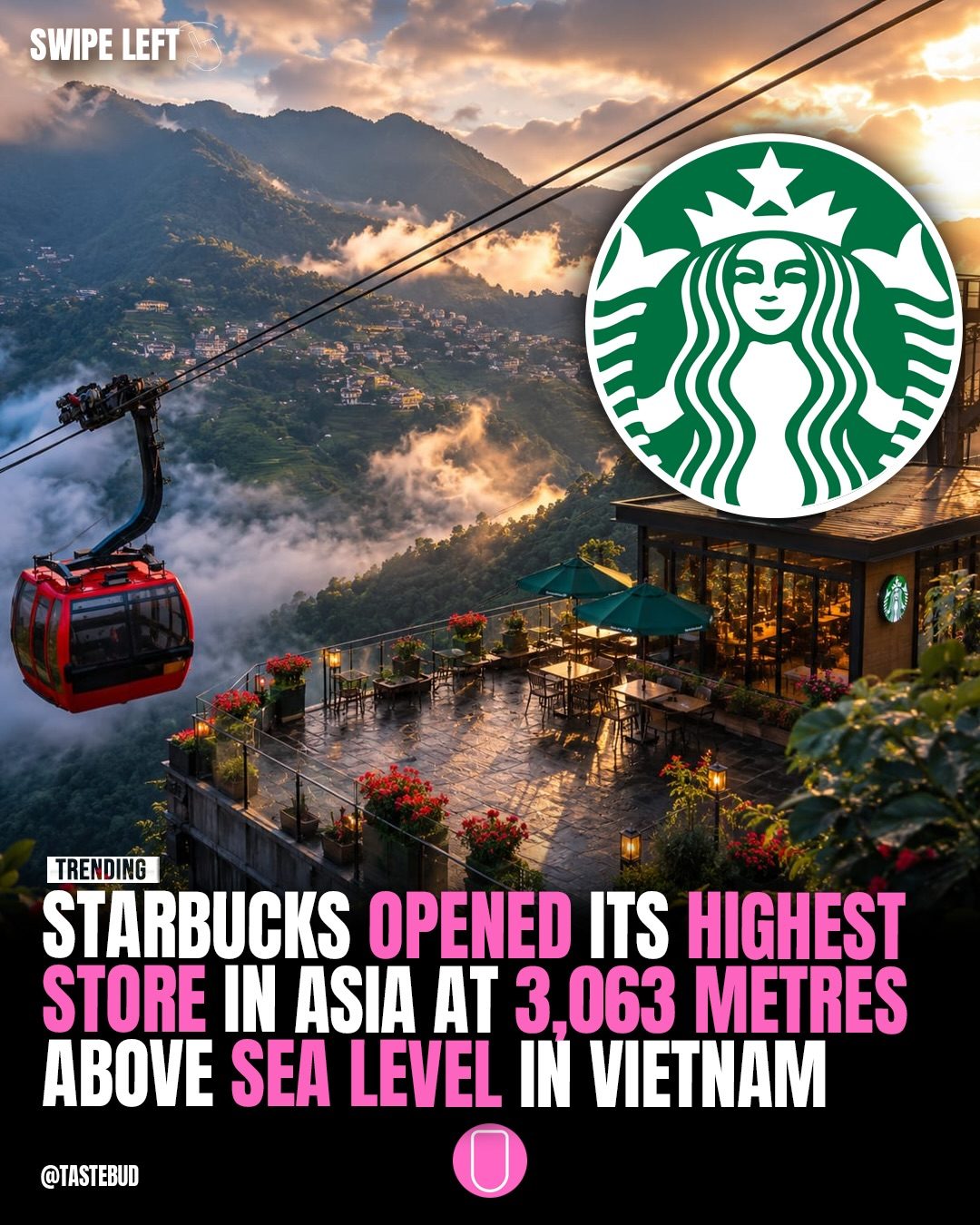 Starbucks Opens Asia's Highest Coffee Shop on Fansipan