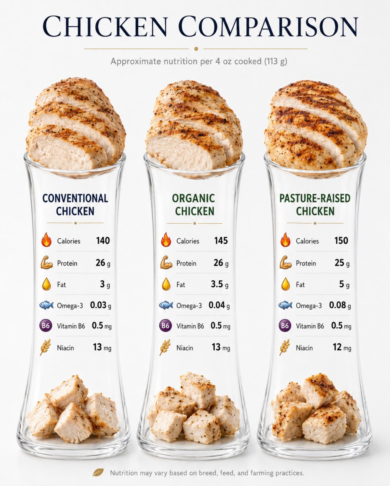 Nutrition Showdown: Comparing Grass-Fed, Organic, and Conventional Chicken, Beef, and Milk