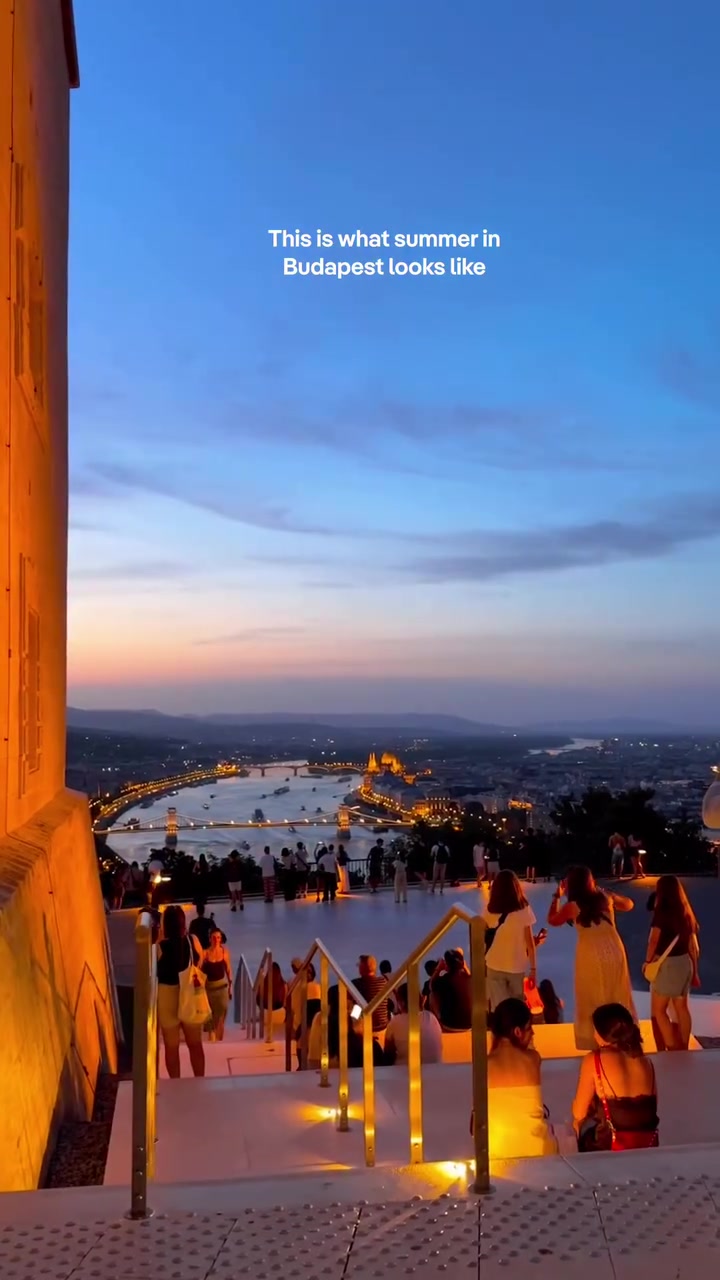 Budapest Sunset View: City Lights and Danube River