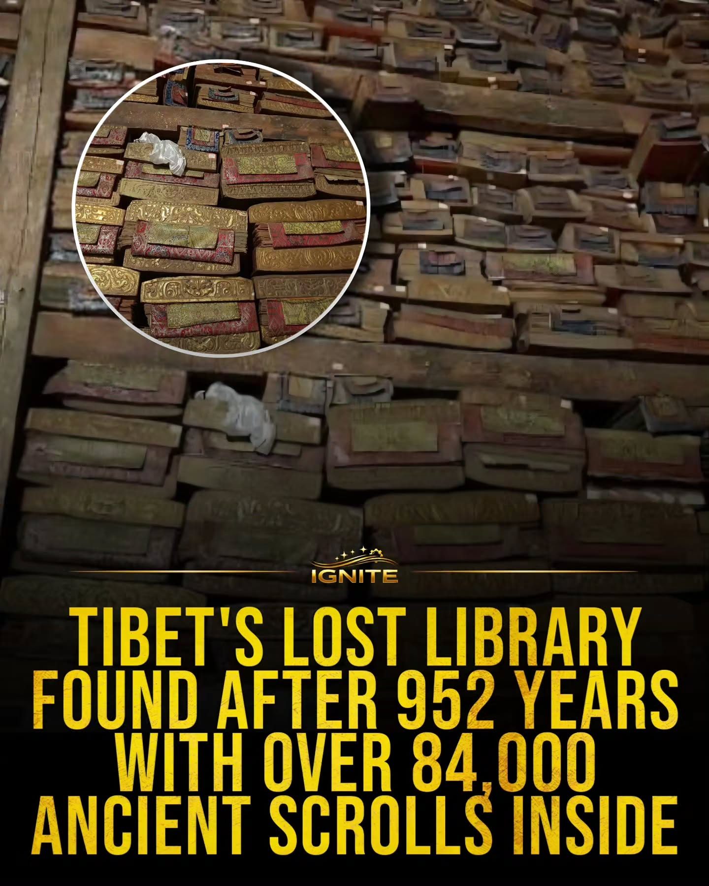 Tibet's Ancient Library: 84,000 Scrolls Discovered After 952 Years