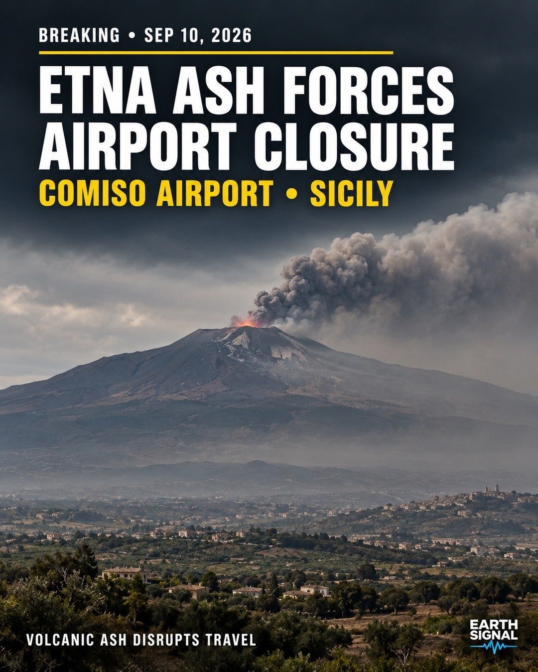 Mount Etna Eruption Closes Comiso Airport