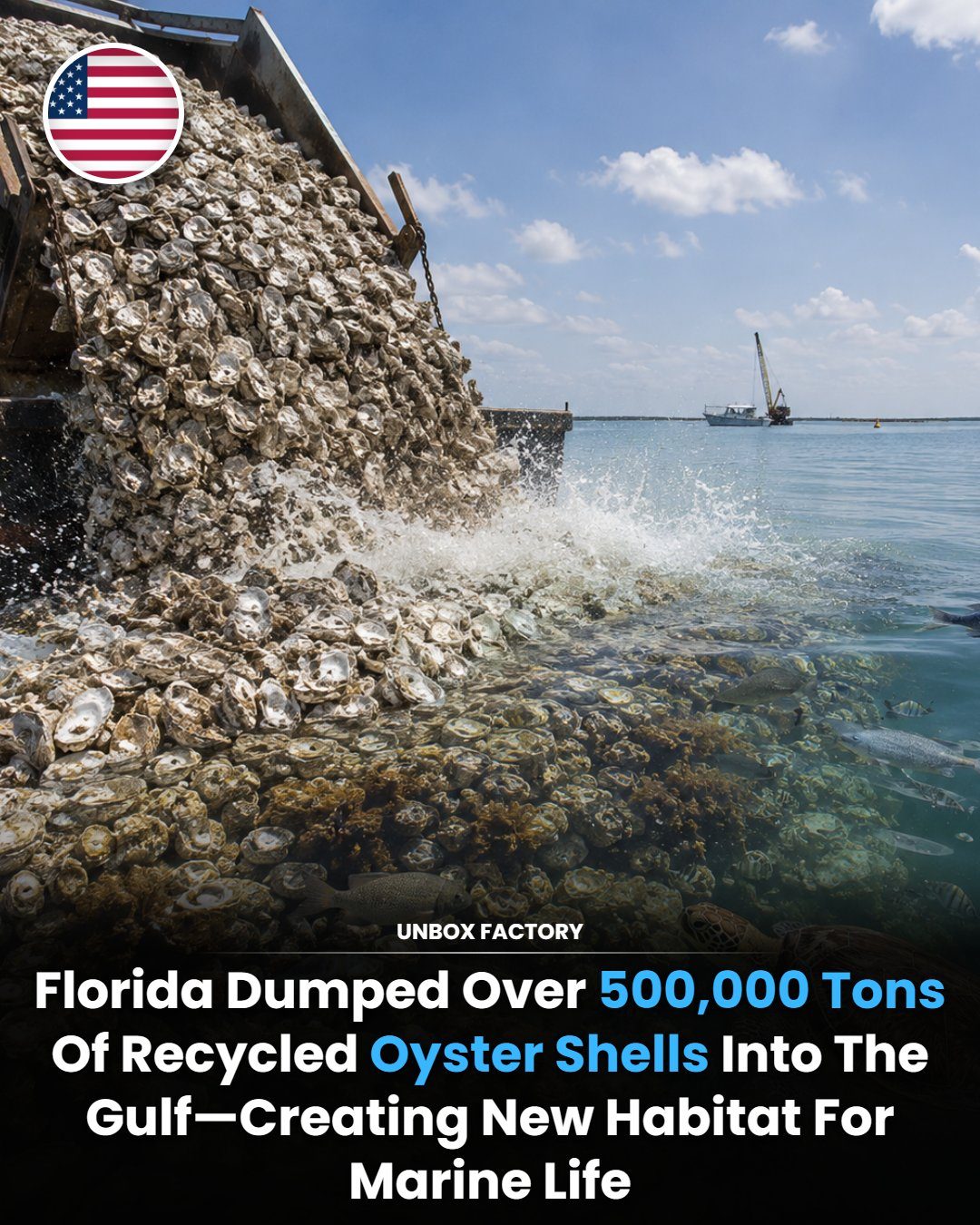 Florida's Oyster Shell Restoration: 500,000 Tons for New Marine Habitats