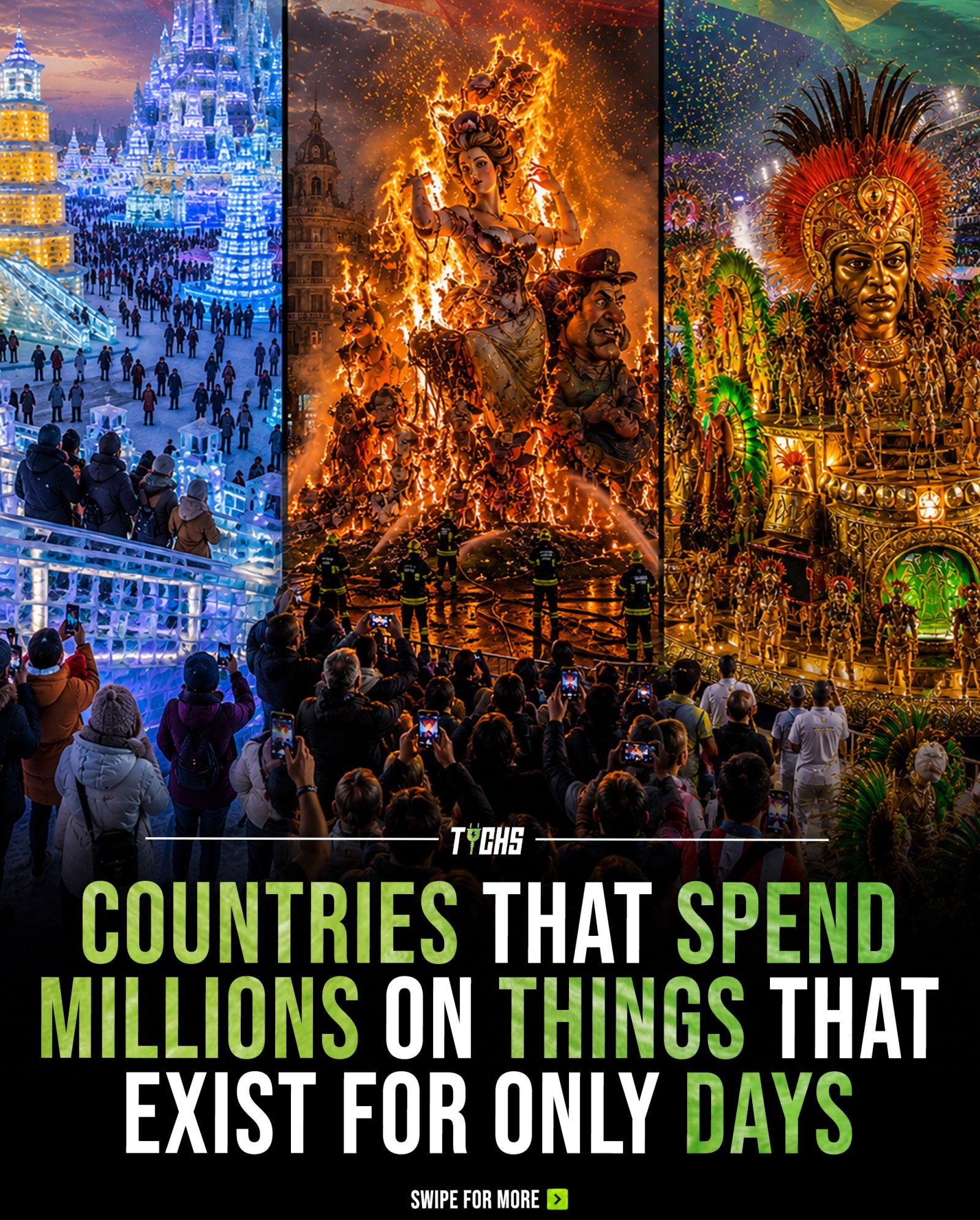 Fleeting Wonders: Countries' Million-Dollar Temporary Events