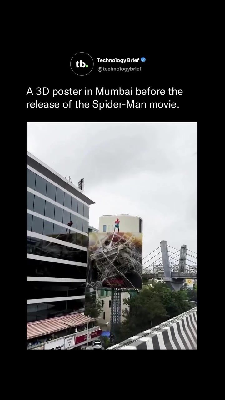 Exploring Mumbai's 3D Spider-Man Billboard Marvel