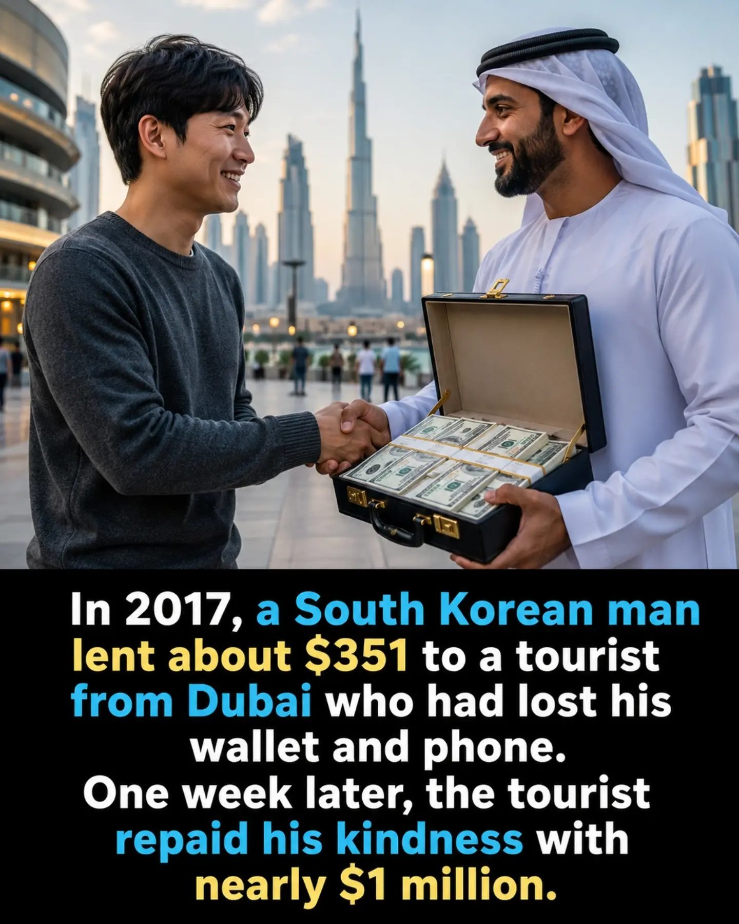 A Million-Dollar Repayment: South Korean Man's Kindness to Dubai Tourist