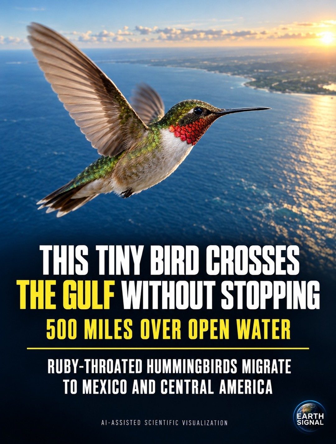 Ruby-Throated Hummingbird Gulf Migration