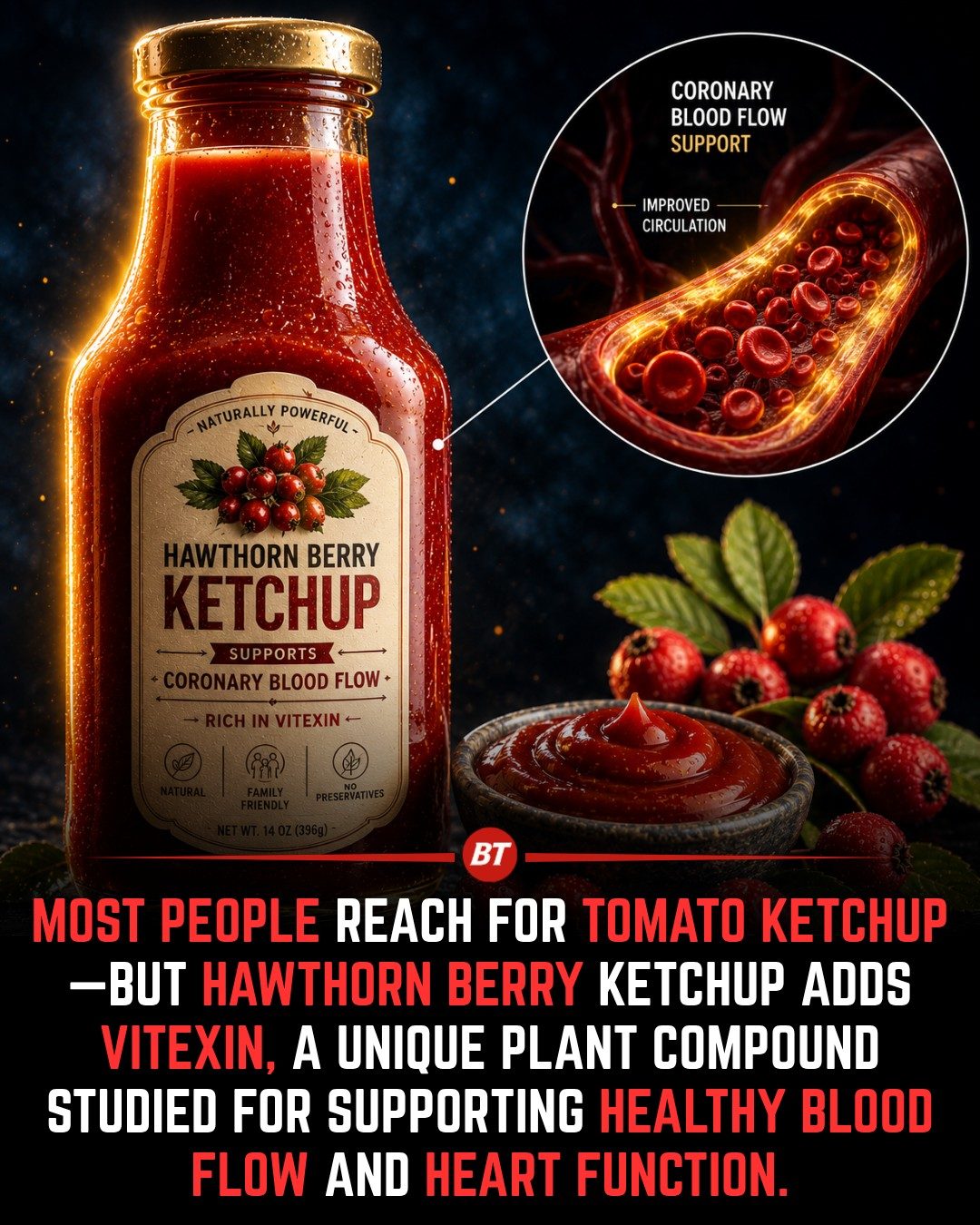 Hawthorn Berry Ketchup: Heart-Healthy Alternative to Tomato Ketchup