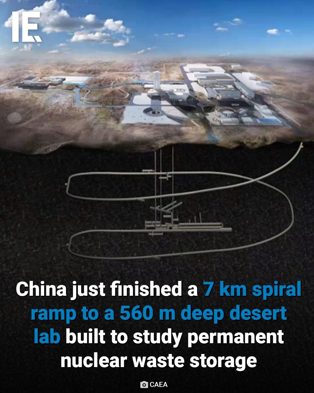 China's 7km Spiral Ramp for Underground Nuclear Waste Lab