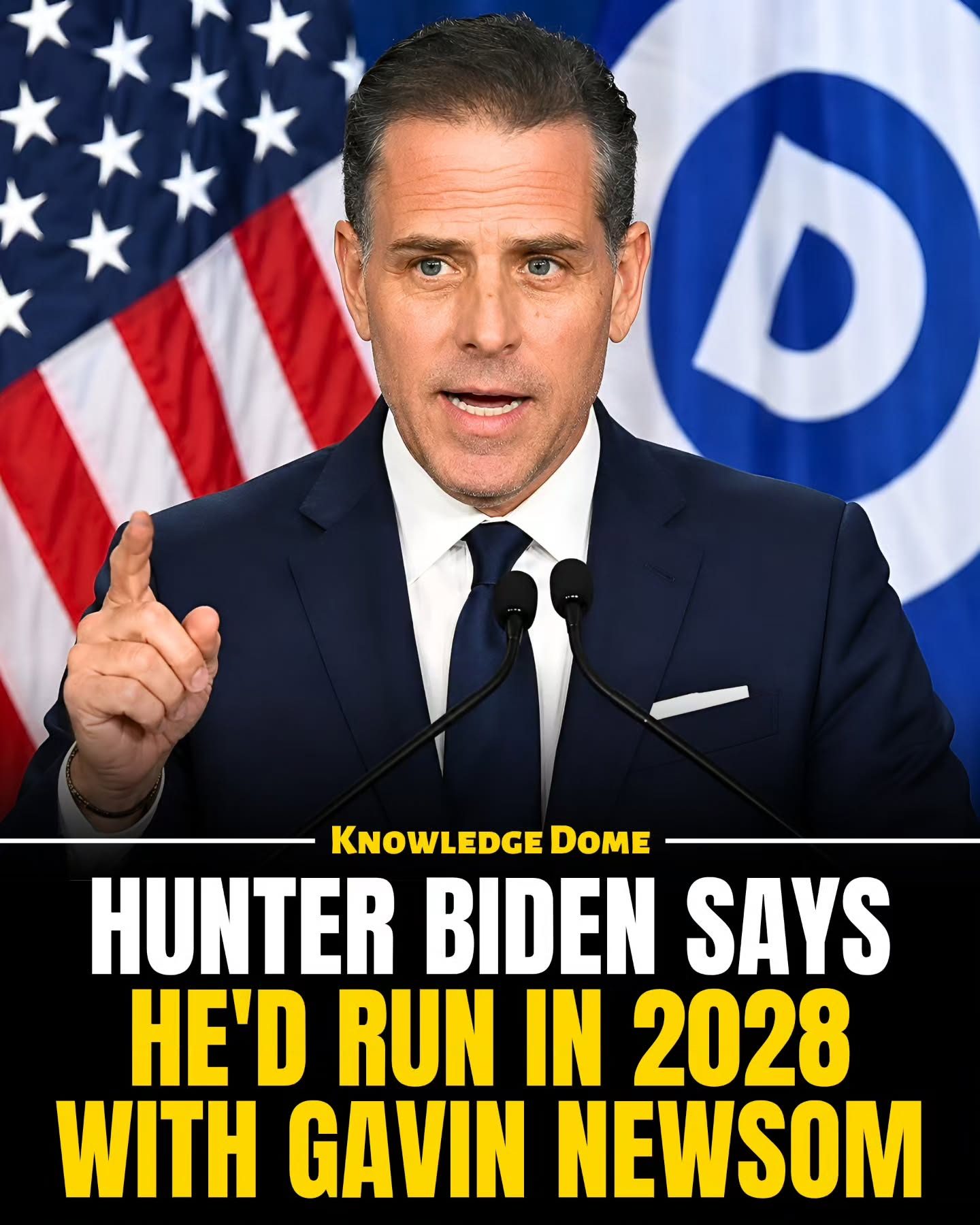Hunter Biden Jokes About 2028 Run with Gavin Newsom
