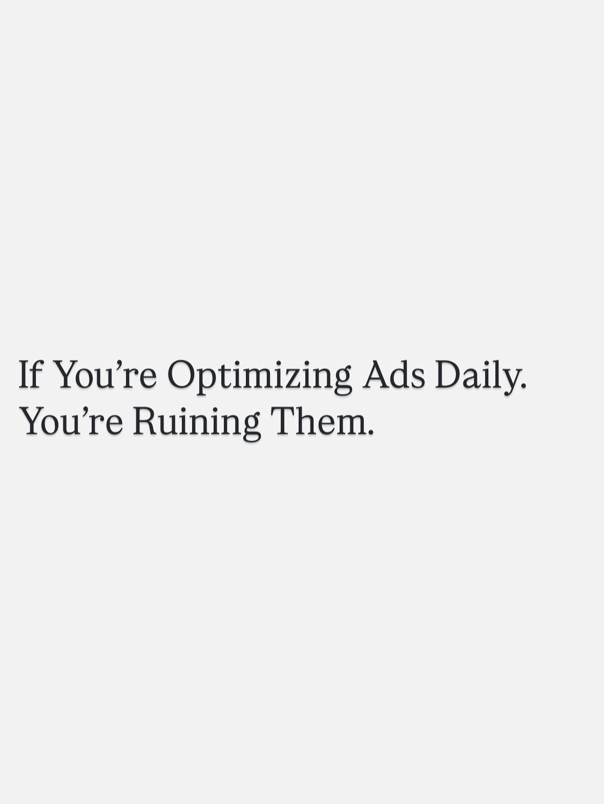 Optimize Facebook Ads: Wait 5-7 Days Before Adjusting