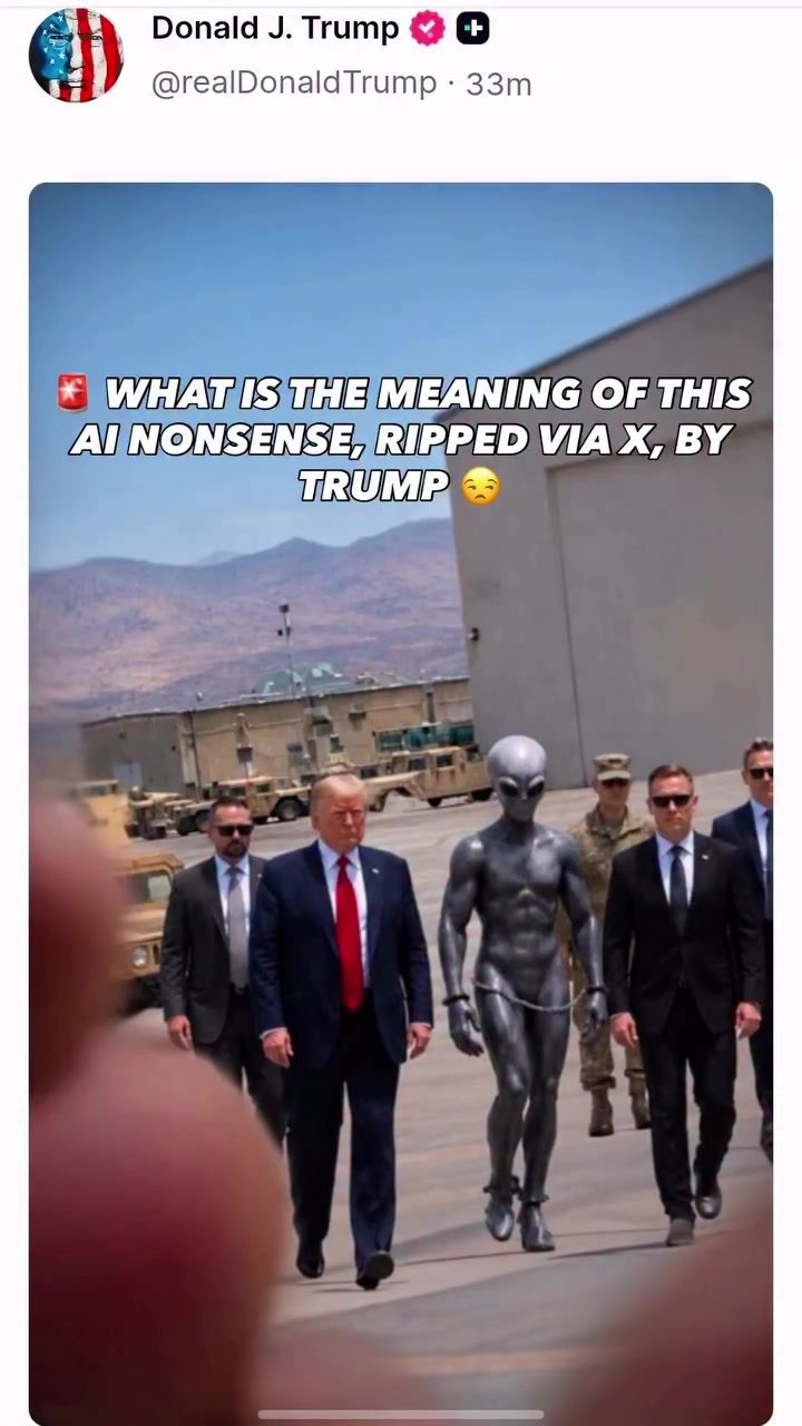 Trump's Alien Selfie: AI Art or UFO Hint from Truth Social