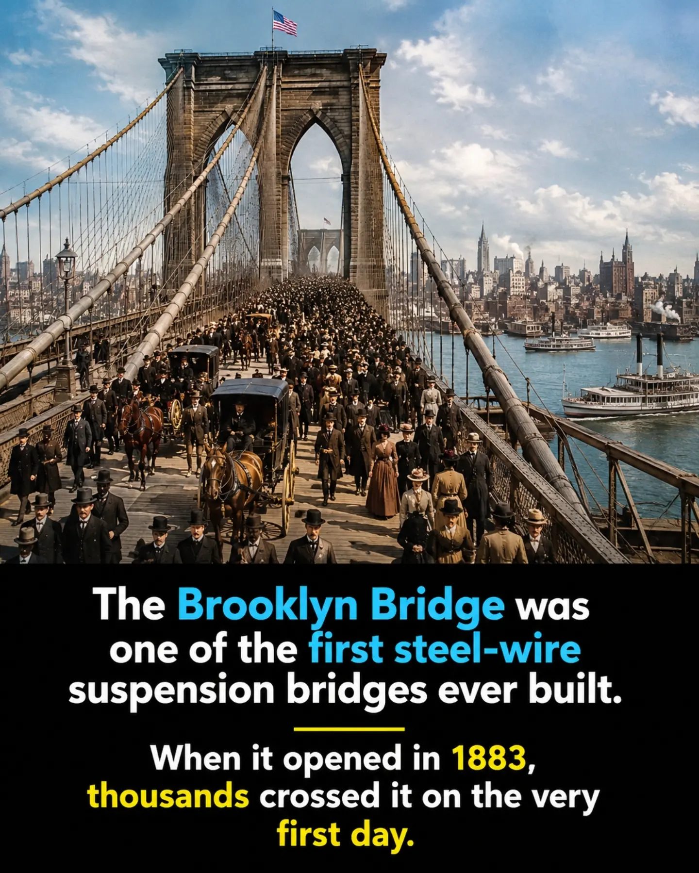The Brooklyn Bridge's Historic 1883 Opening Day