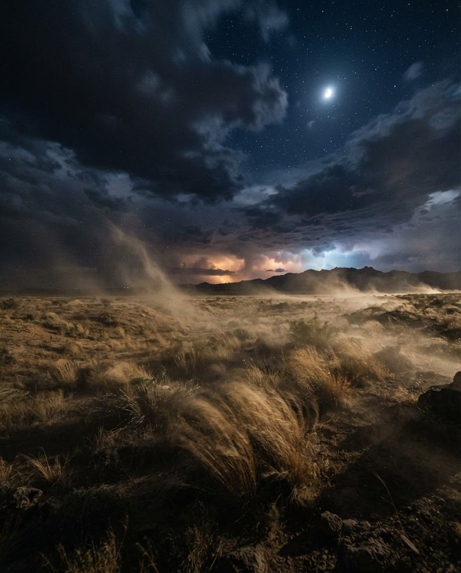Night Landscape Photography: Desert Storm