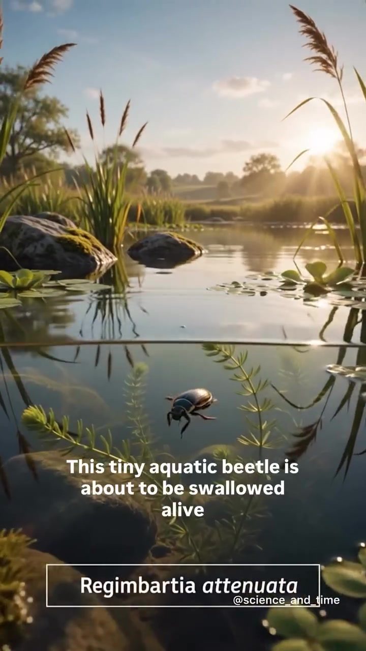 Beetle Escapes Alive After Being Swallowed by a Frog