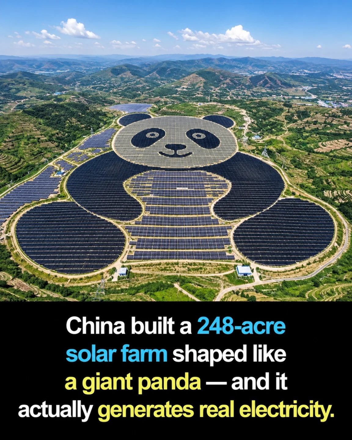 A 248-Acre Giant Panda Solar Farm Dazzles in China