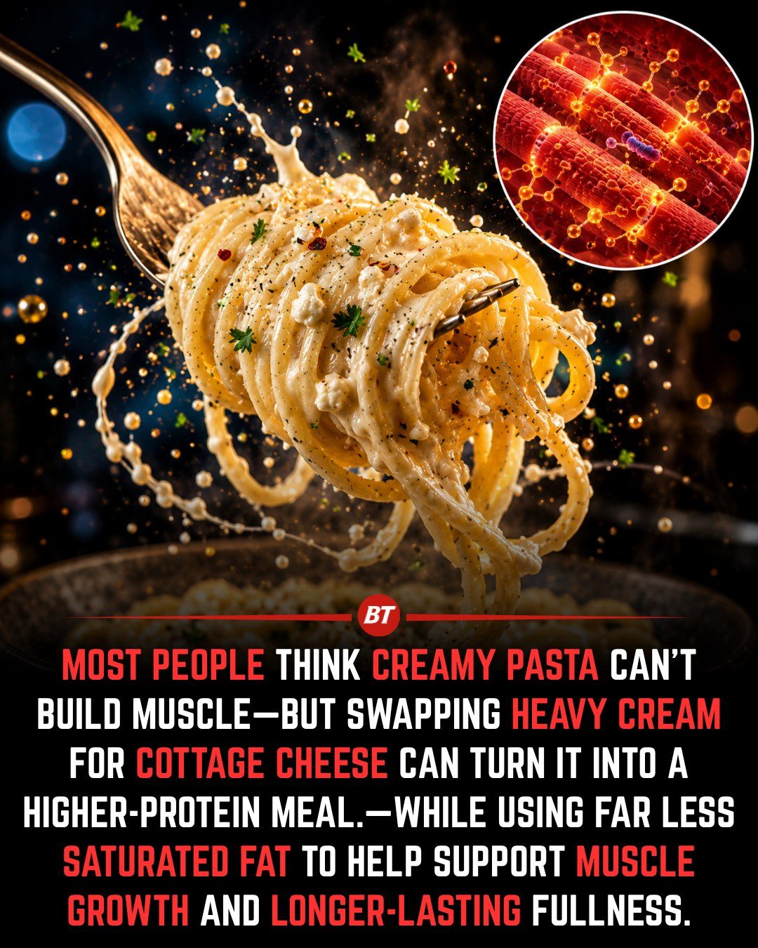 High-Protein Creamy Pasta with Cottage Cheese