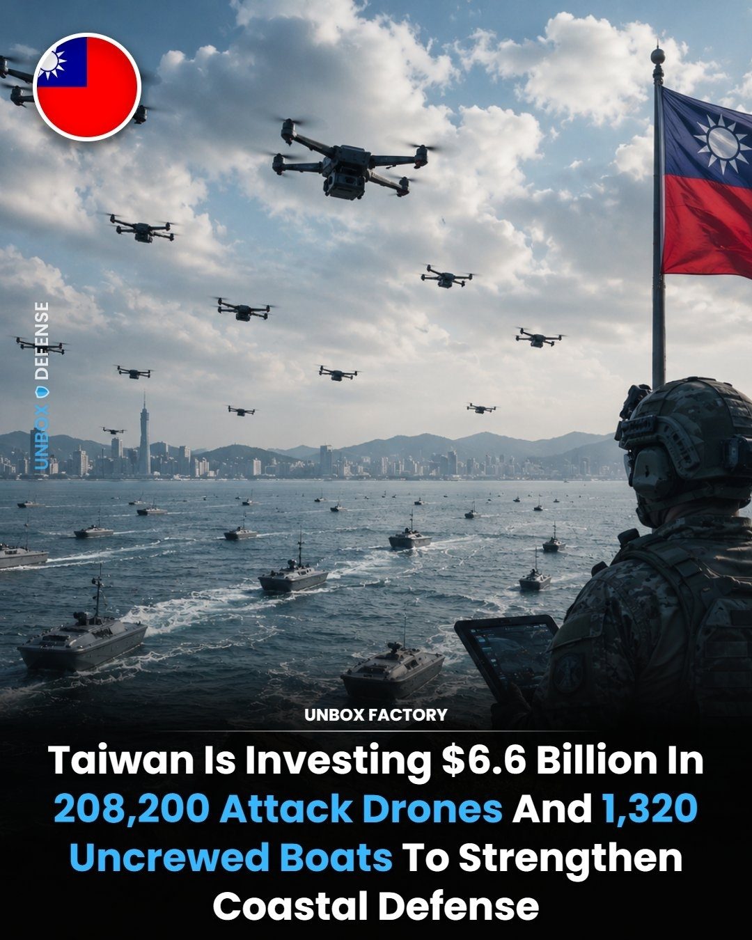 Taiwan's $6.6B Boost: Drones and Boats for Coastal Defense