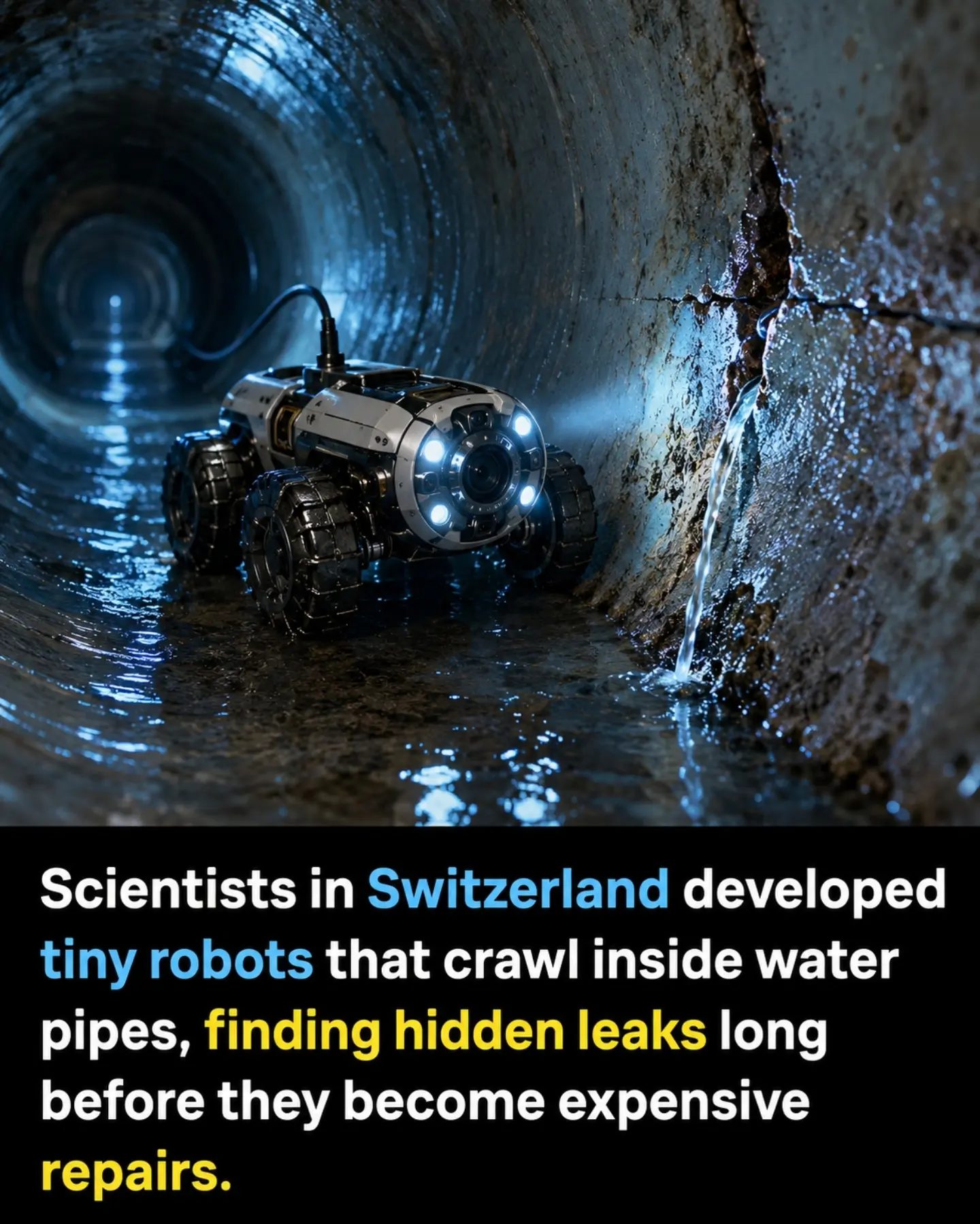 Swiss Robots Revolutionize Leak Detection in Water Pipes