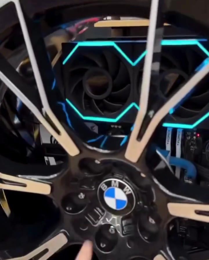 Kazakhstani Builders Fuse BMW Wheel and Gaming PC