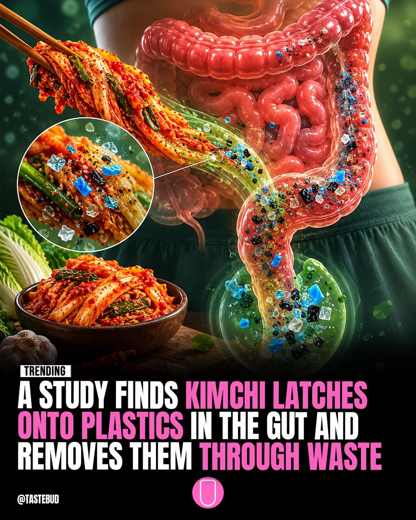 Kimchi's Surprising Role in Reducing Gut Nanoplastics