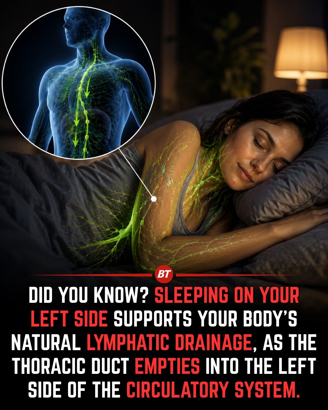 Left-Side Sleeping Can Boost Lymphatic Drainage