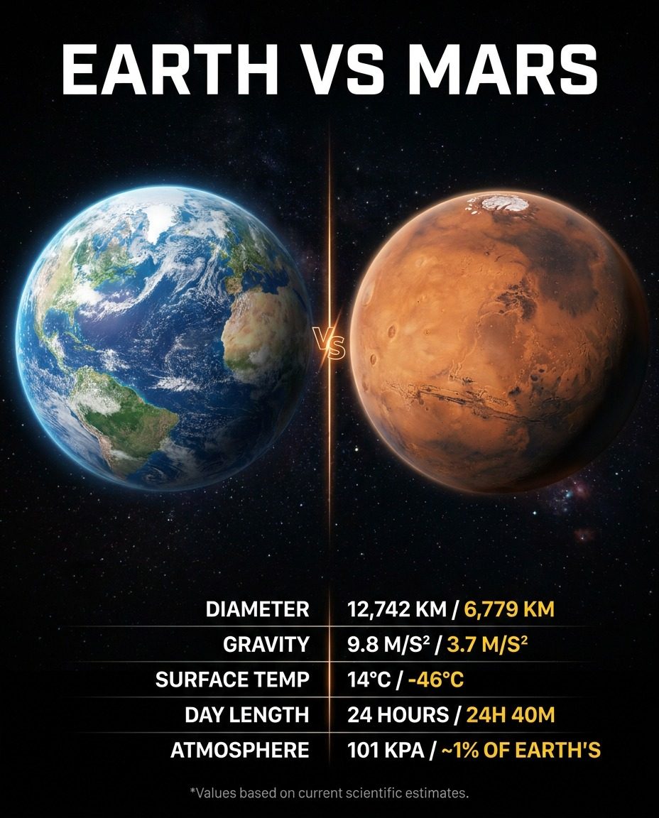 Earth vs Mars: Key Differences Explained