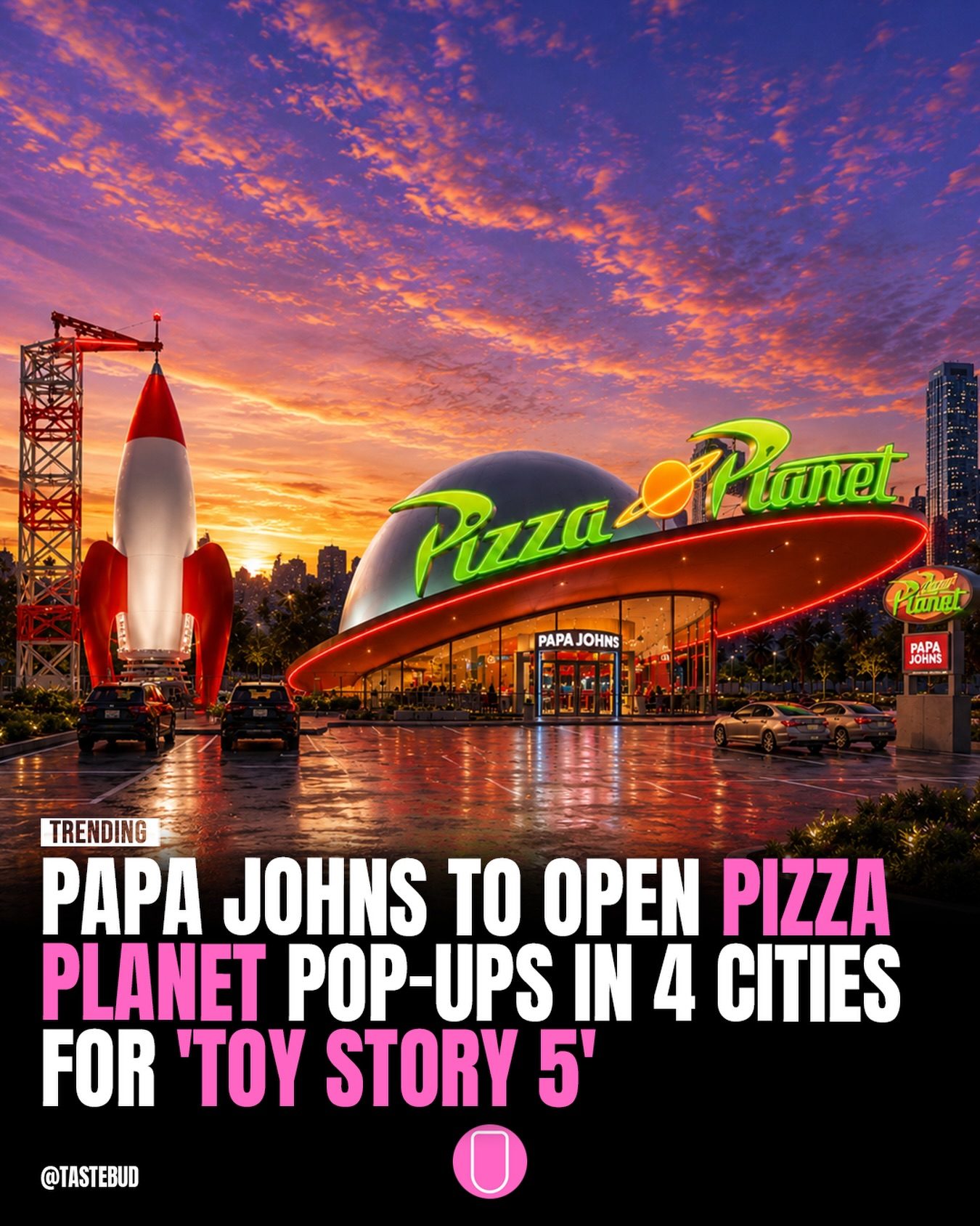 Papa John's Launches Pizza Planet Pop-Ups for Toy Story 5