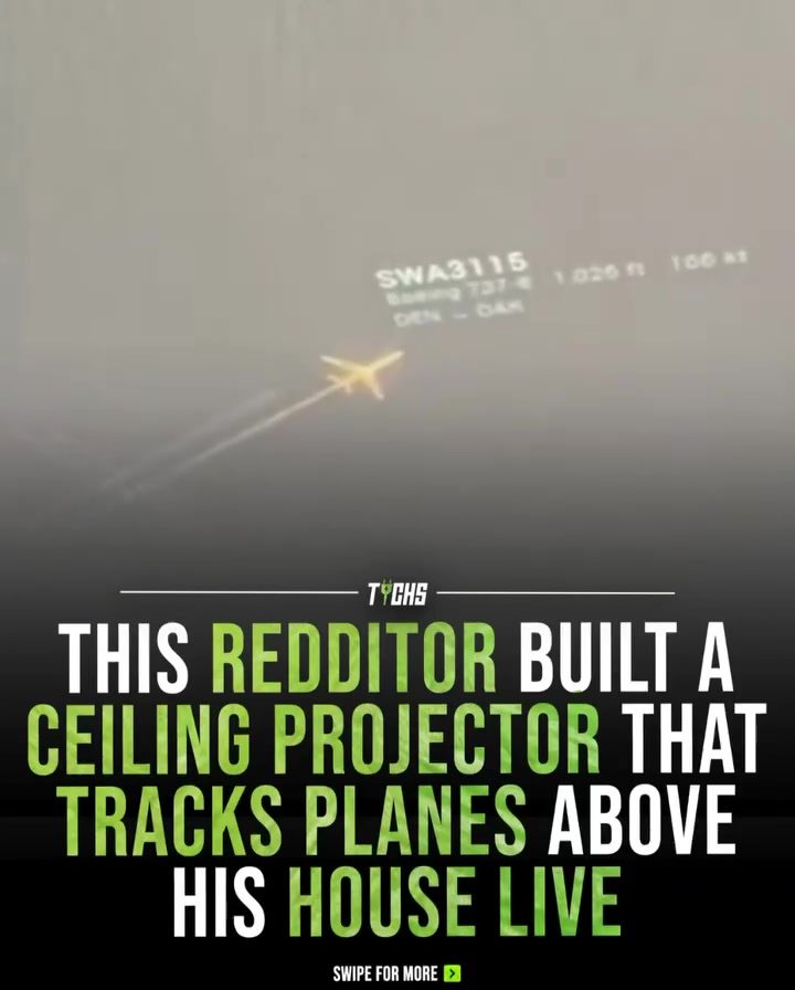 A Redditor's DIY Ceiling Projector Tracks Planes in Real Time