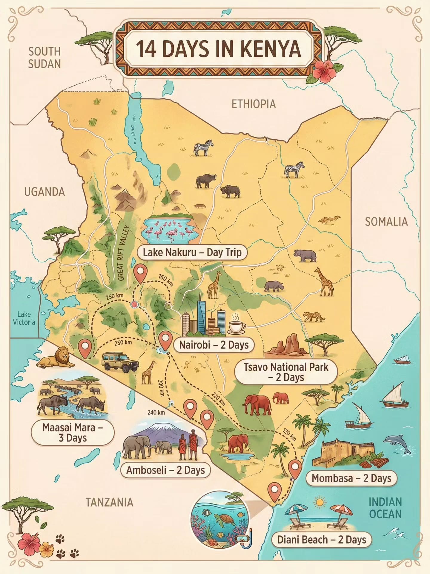 14-Day Kenya Itinerary: Explore Safari and Beaches