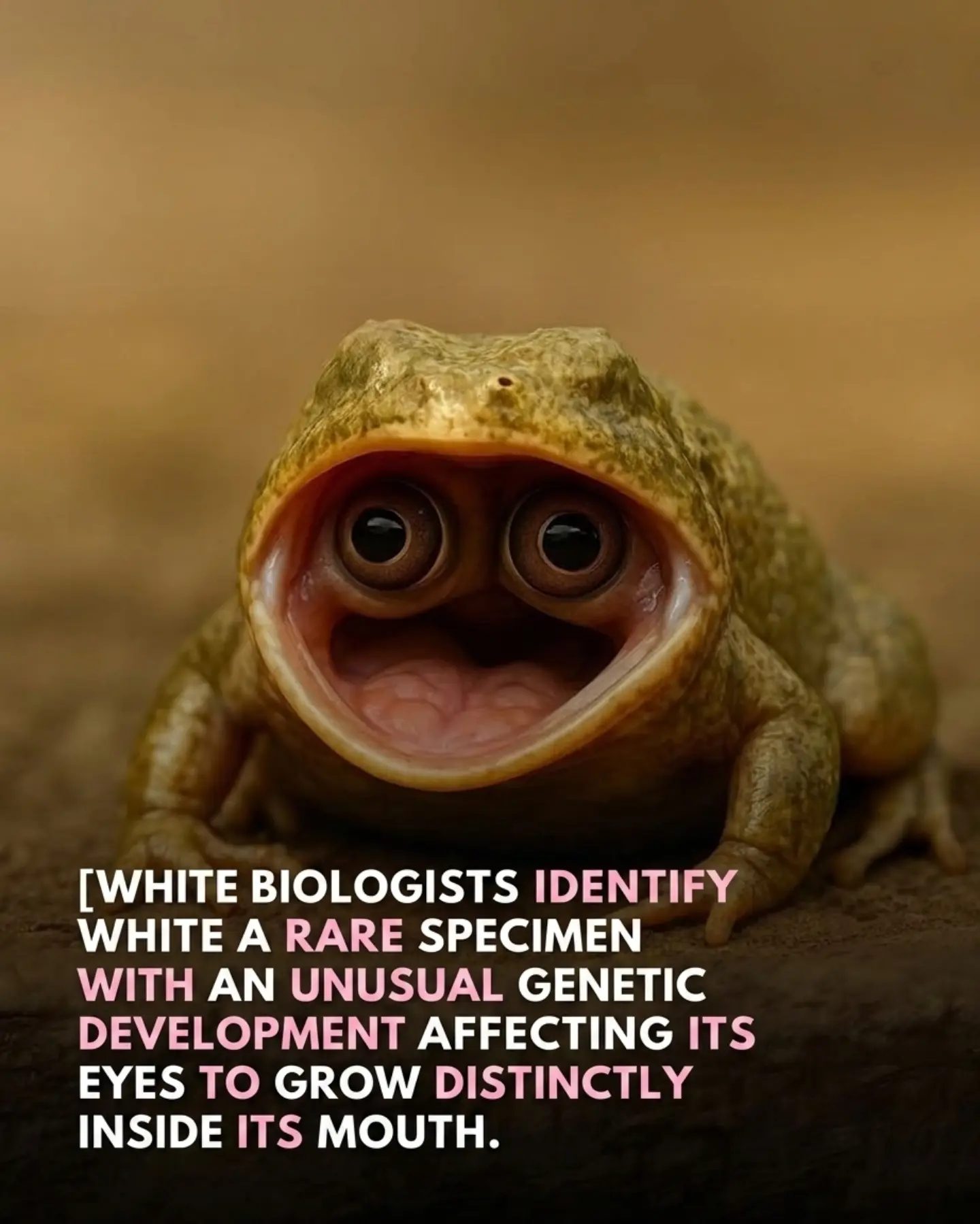 Frog With Eyes Inside Its Mouth: Rare Genetic Mutation