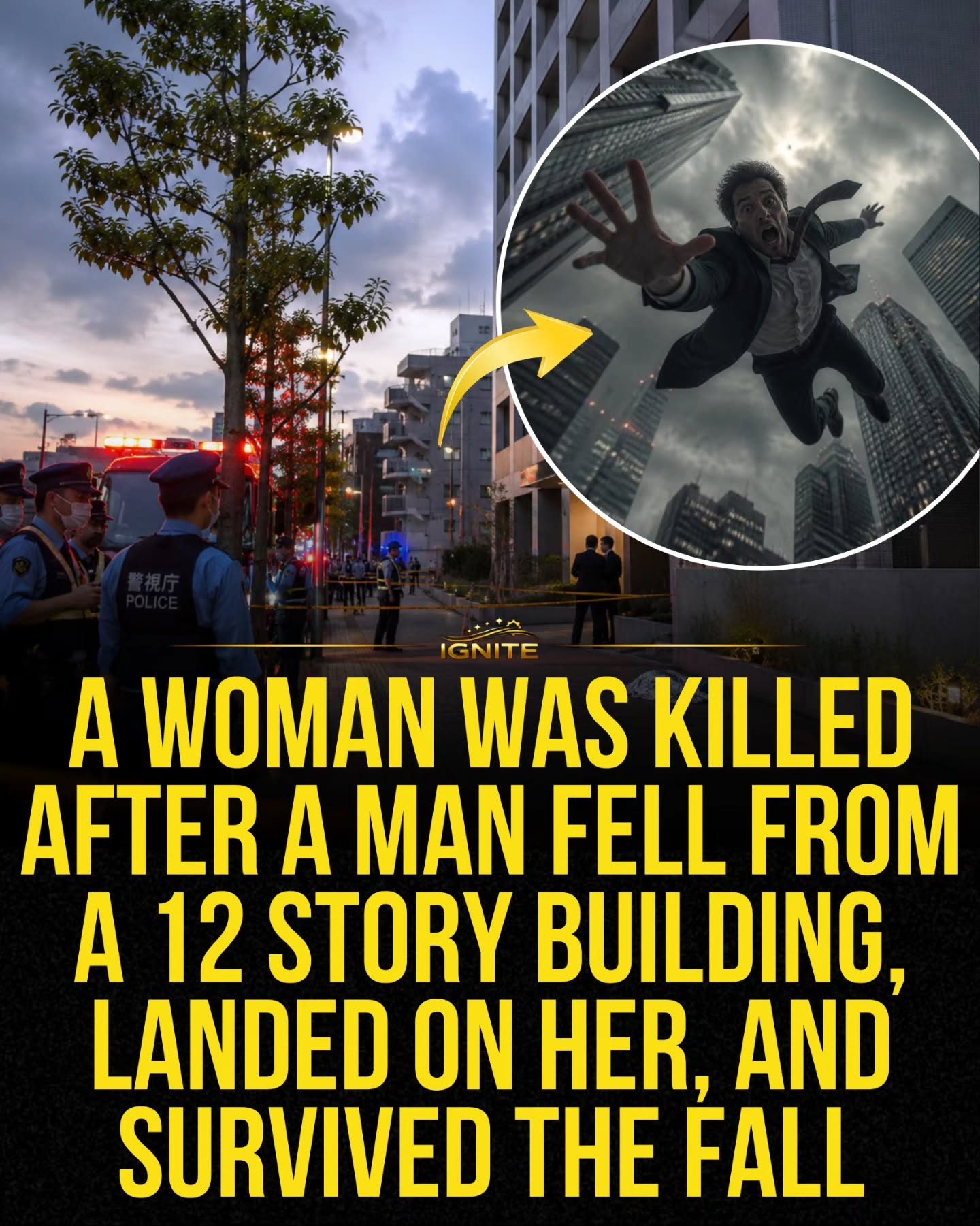Miraculous Survival: Woman Endures 12-Story Fall Impact