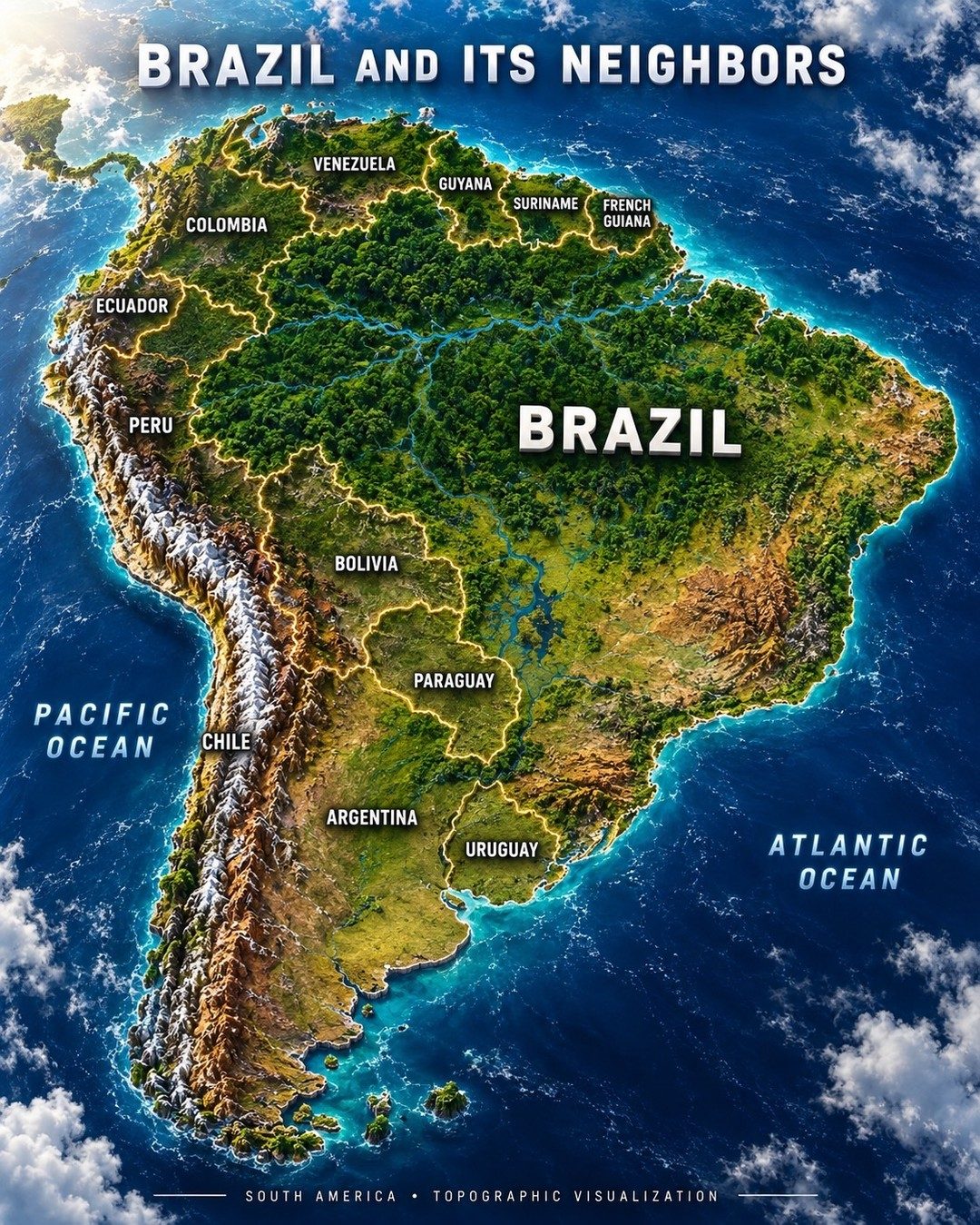 South America Map: Countries and Topography