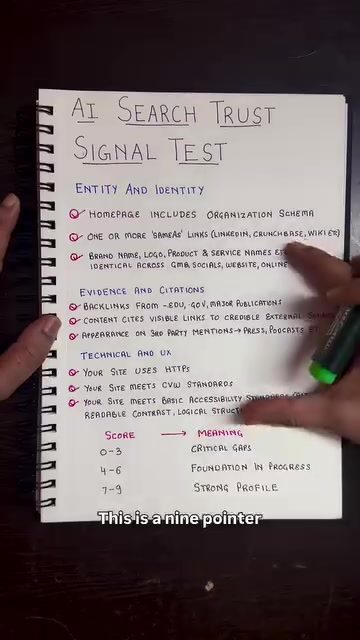 Boost Your Website's Trust with the AI Search Signal Test