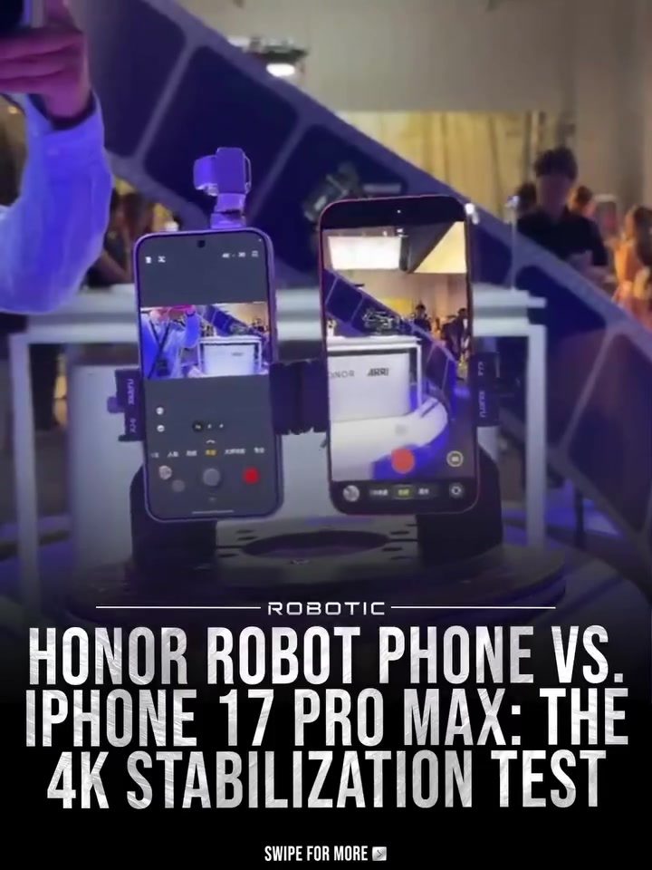HONOR Robot Phone vs iPhone 17: 4K Stabilization Compared